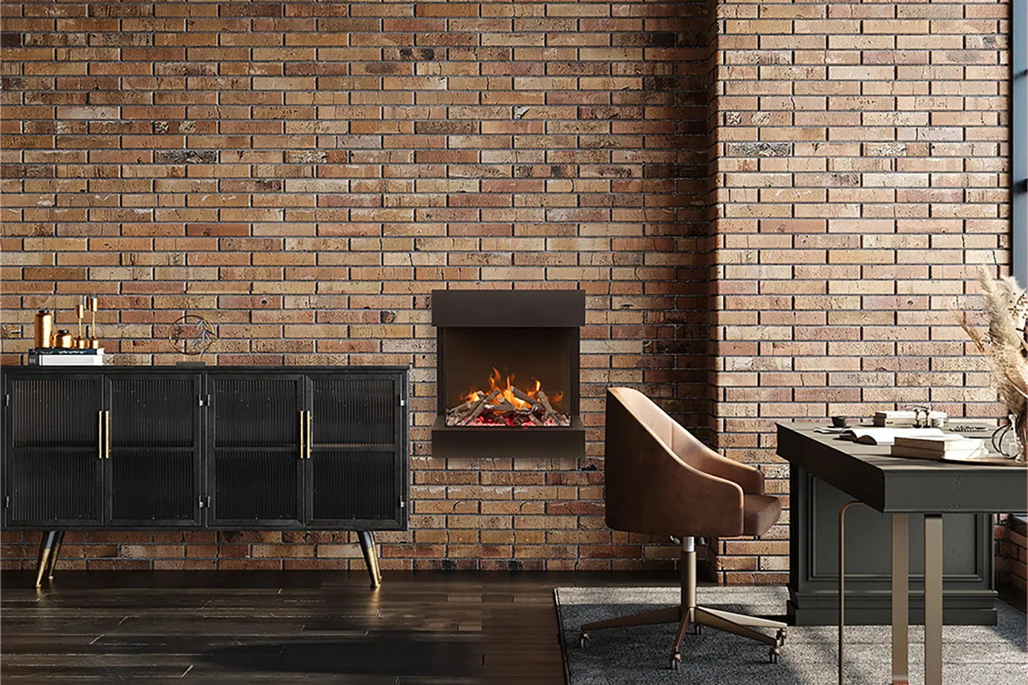 Amantii 2025WM Cube Lumina 3-Sided View Built In Indoor/Outdoor Electric Fireplace Amantii