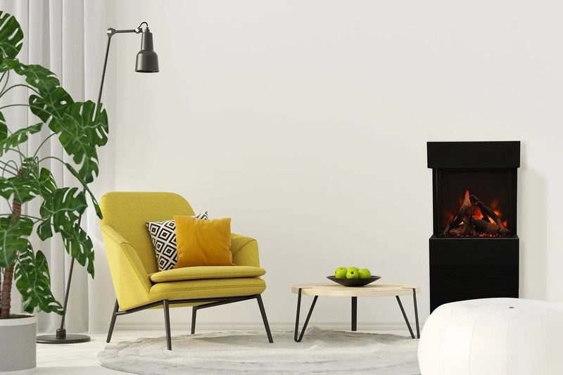 Amantii 2025WM Cube Lumina 3-Sided View Built In Indoor/Outdoor Electric Fireplace Amantii