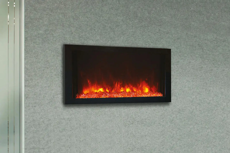 Amantii Panorama 30 inch Extra Slim Built-in Indoor/Outdoor Linear Electric Fireplace Amantii
