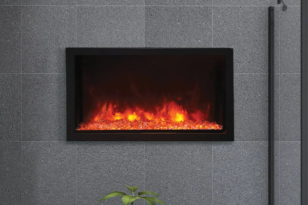 Amantii Panorama 40-inch Built-in Tall & Deep Indoor/Outdoor Linear Electric Fireplace Amantii