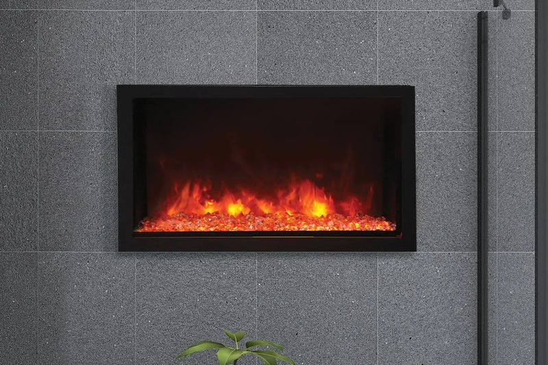 Amantii Panorama 40-inch Built-in Tall & Deep Indoor/Outdoor Linear Electric Fireplace Amantii