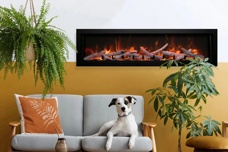 Amantii Panorama 40-inch Built-in Tall & Deep Indoor/Outdoor Linear Electric Fireplace Amantii