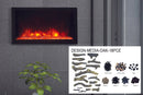 Amantii Panorama 40-inch Built-in Tall & Deep Indoor/Outdoor Linear Electric Fireplace Amantii