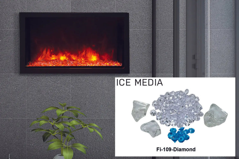 Amantii Panorama 40-inch Built-in Tall & Deep Indoor/Outdoor Linear Electric Fireplace Amantii