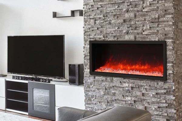 Amantii Panorama 40-inch Slim Built-in Indoor/Outdoor Linear Electric Fireplace Amantii