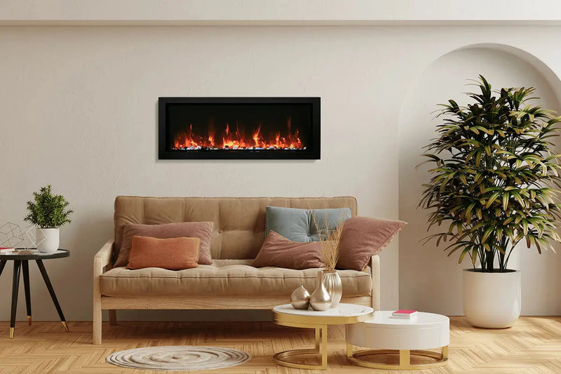 Amantii Panorama 40-inch Slim Built-in Indoor/Outdoor Linear Electric Fireplace Amantii