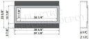Amantii Panorama 40-inch Slim Built-in Indoor/Outdoor Linear Electric Fireplace Amantii