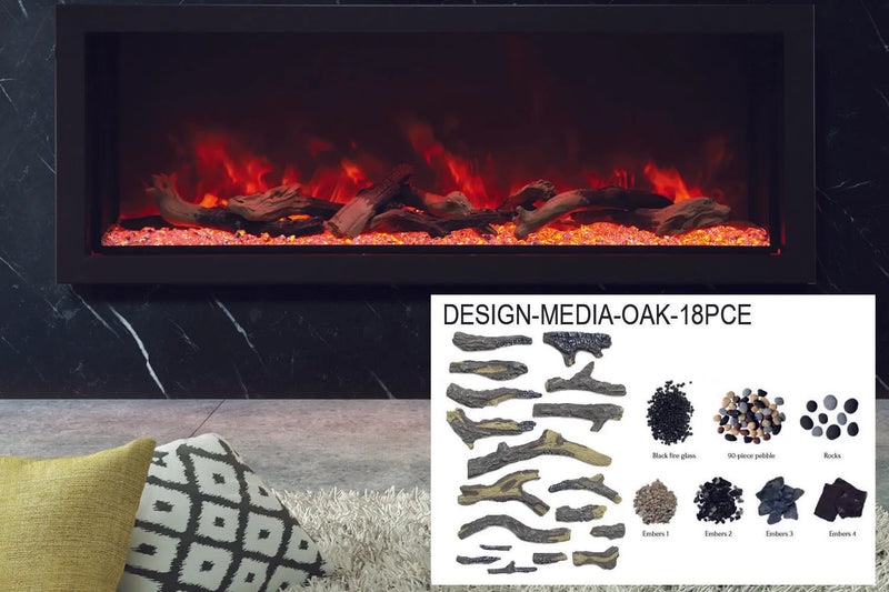 Amantii Panorama 50-inch Built-in Tall & Deep Indoor/Outdoor Linear Electric Fireplace Amantii