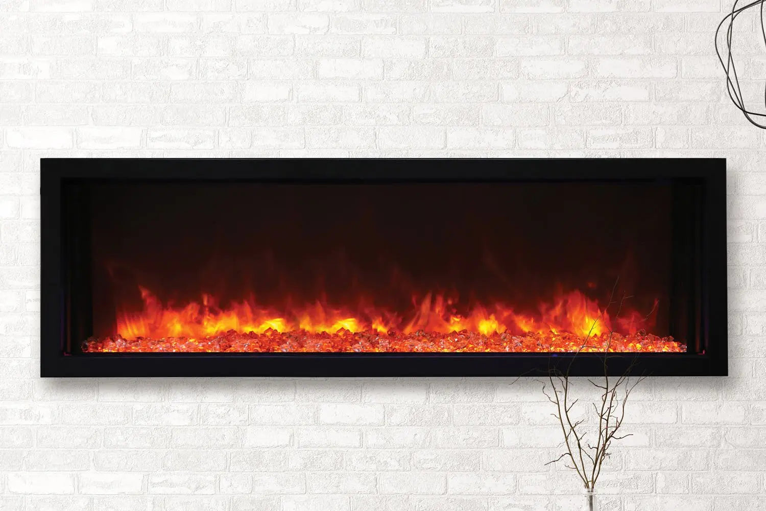 Amantii Panorama 50 inch Extra Slim Built-in Indoor/Outdoor Linear Electric Fireplace Amantii