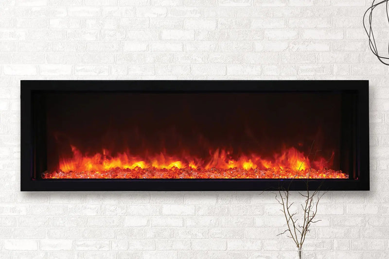 Amantii Panorama 50 inch Extra Slim Built-in Indoor/Outdoor Linear Electric Fireplace Amantii