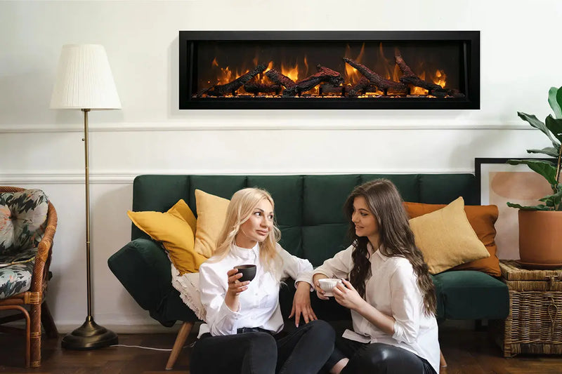 Amantii Panorama 60-inch Built-in Tall & Deep Indoor/Outdoor Linear Electric Fireplace Amantii