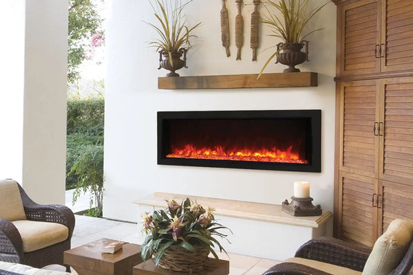 Amantii Panorama 60 inch Extra Slim Built-in Indoor/Outdoor Linear Electric Fireplace Amantii