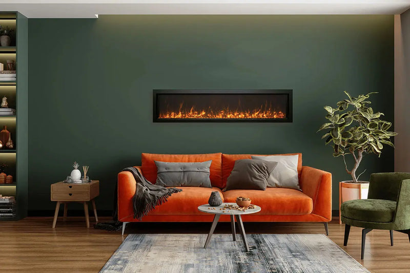 Amantii Panorama 60 inch Extra Slim Built-in Indoor/Outdoor Linear Electric Fireplace Amantii