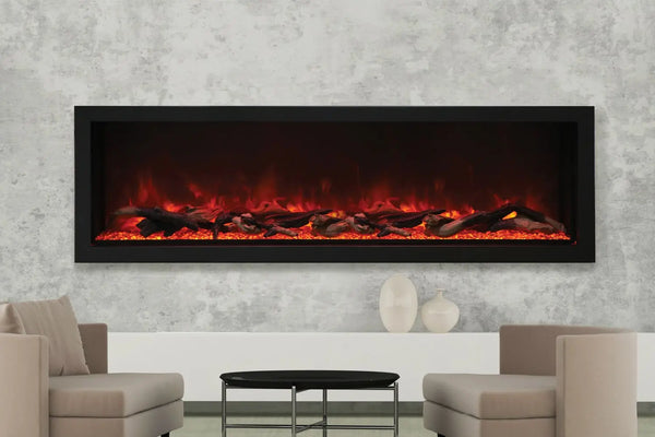 Amantii Panorama 72-inch Built-in Tall & Deep Indoor/Outdoor Linear Electric Fireplace Amantii