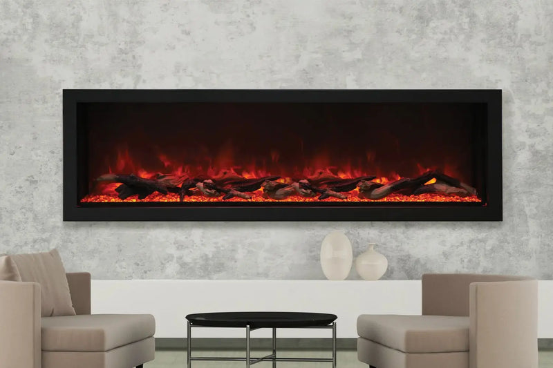 Amantii Panorama 72-inch Built-in Tall & Deep Indoor/Outdoor Linear Electric Fireplace Amantii
