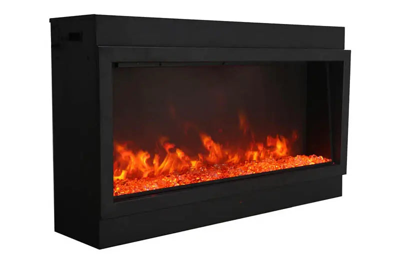 Amantii Panorama 72-inch Built-in Tall & Deep Indoor/Outdoor Linear Electric Fireplace Amantii