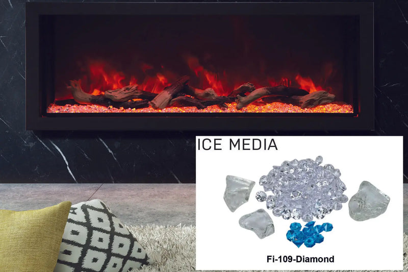 Amantii Panorama 72-inch Built-in Tall & Deep Indoor/Outdoor Linear Electric Fireplace Amantii