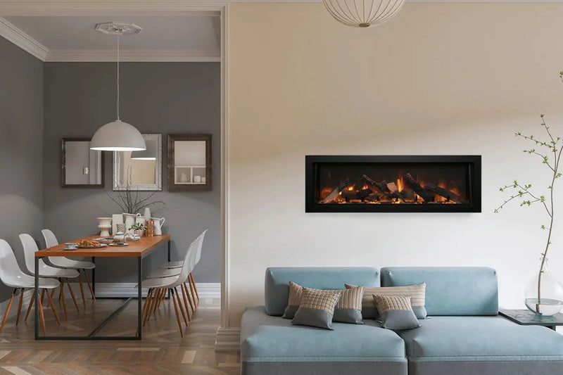 Amantii Panorama 72-inch Deep Built-in Indoor/Outdoor Linear Electric Fireplace Amantii