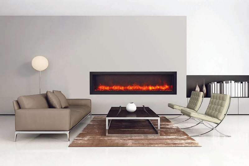 Amantii Panorama 72-inch Slim Built-in Indoor/Outdoor Linear Electric Fireplace Amantii