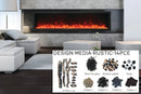 Amantii Panorama 88-inch Built-in Tall & Deep Indoor/Outdoor Linear Electric Fireplace Amantii
