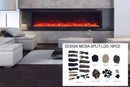 Amantii Panorama 88-inch Built-in Tall & Deep Indoor/Outdoor Linear Electric Fireplace Amantii