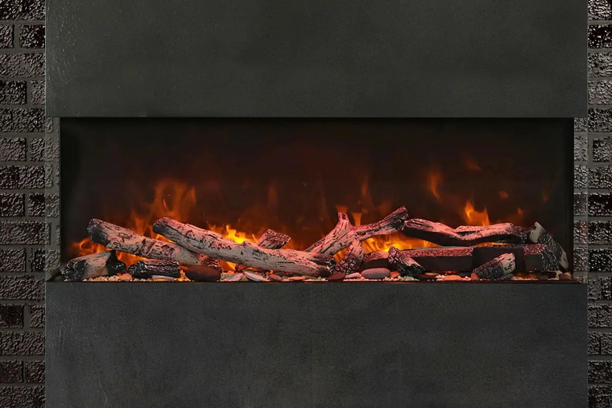 Amantii Panorama Tru View 40-inch 3-Sided View Built In Indoor/Outdoor Electric Fireplace Amantii