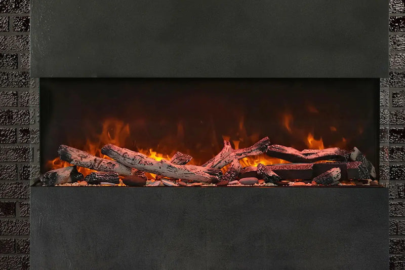 Amantii Panorama Tru View 40-inch 3-Sided View Built In Indoor/Outdoor Electric Fireplace Amantii