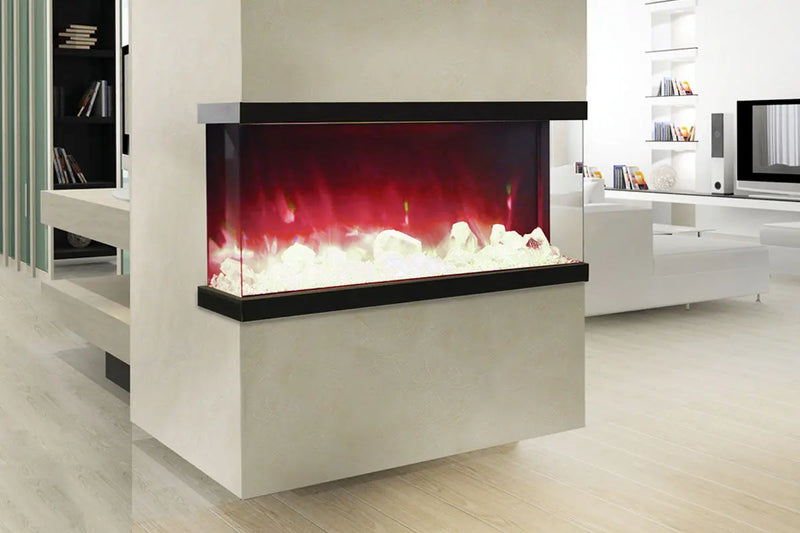 Amantii Panorama Tru View 50-inch 3-Sided View Built In Indoor/Outdoor Electric Fireplace Amantii