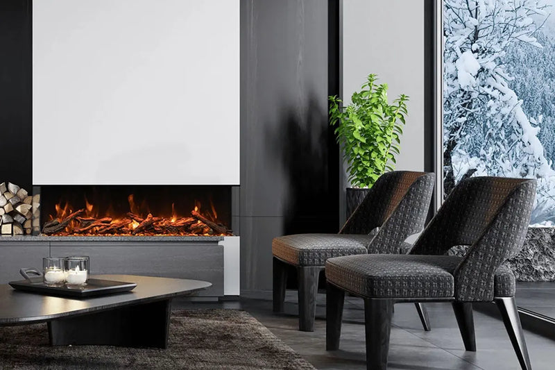 Amantii Panorama Tru View 50-inch 3-Sided View Built In Indoor/Outdoor Electric Fireplace Amantii