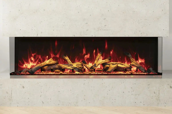 Amantii Panorama Tru View 60-inch 3-Sided View Built In Indoor/Outdoor Electric Fireplace Amantii