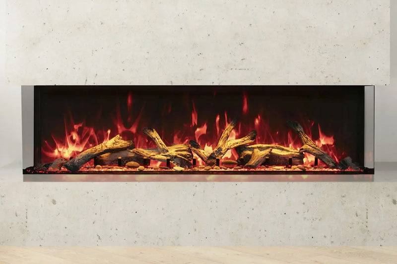 Amantii Panorama Tru View 60-inch 3-Sided View Built In Indoor/Outdoor Electric Fireplace Amantii