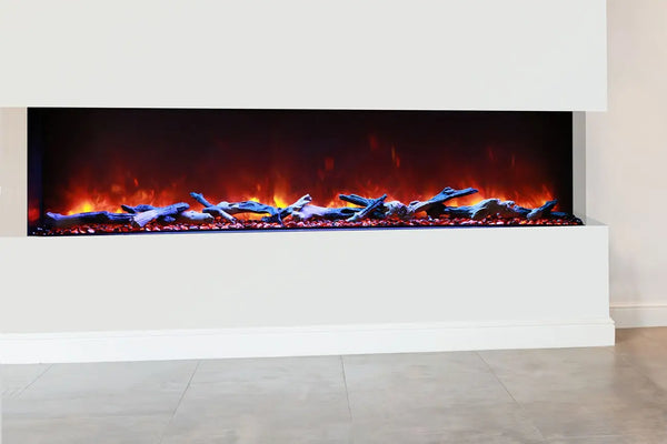 Amantii Panorama Tru View 72-inch 3-Sided View Built In Indoor/Outdoor Electric Fireplace Amantii
