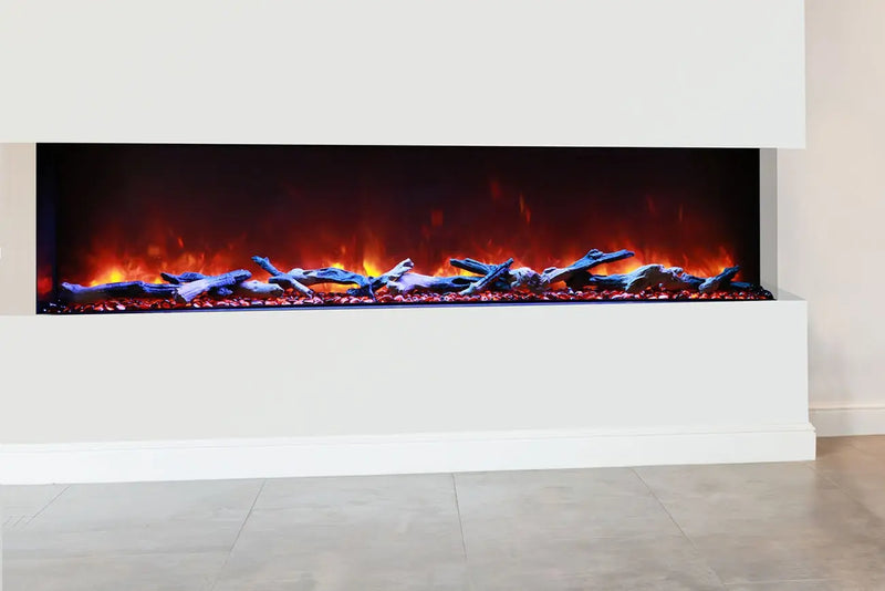 Amantii Panorama Tru View 72-inch 3-Sided View Built In Indoor/Outdoor Electric Fireplace Amantii
