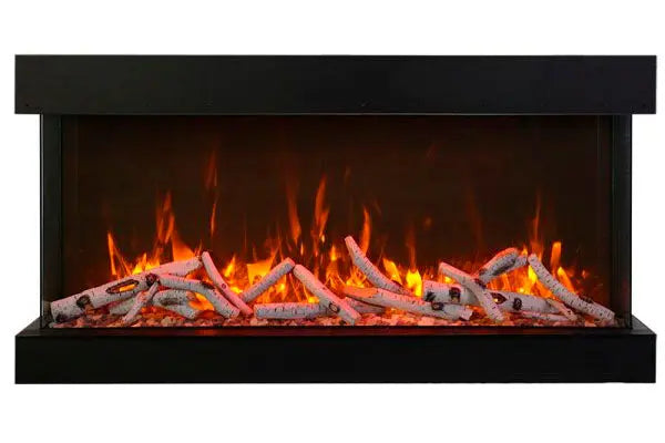 Amantii Panorama Tru View Extra Tall & Deep 40-inch 3-Sided Built In Indoor/Outdoor Electric Fireplace Amantii