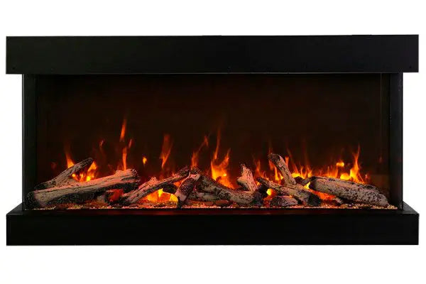 Amantii Panorama Tru View Extra Tall & Deep 40-inch 3-Sided Built In Indoor/Outdoor Electric Fireplace Amantii