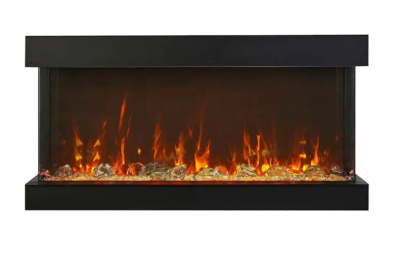 Amantii Panorama Tru View Extra Tall & Deep 40-inch 3-Sided Built In Indoor/Outdoor Electric Fireplace Amantii