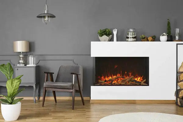 Amantii Panorama Tru View Extra Tall & Deep 50-inch 3-Sided Built In Indoor/Outdoor Electric Fireplace Amantii