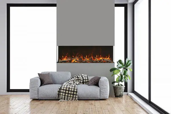 Amantii Panorama Tru View Extra Tall & Deep 50-inch 3-Sided Built In Indoor/Outdoor Electric Fireplace Amantii