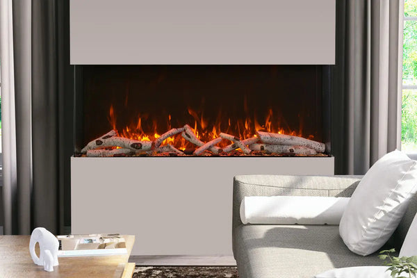 Amantii Panorama Tru View Extra Tall & Deep 60-inch 3-Sided Built In Indoor/Outdoor Electric Fireplace Amantii