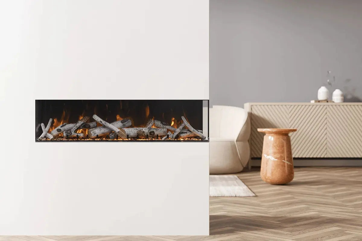 Amantii Panorama Tru View Slim 30-inch 3-Sided Built In Indoor/Outdoor Electric Fireplace Amantii
