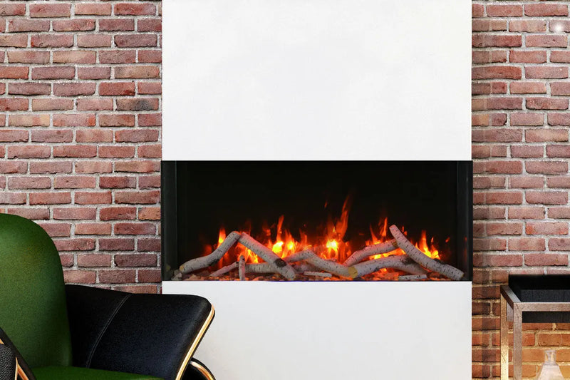 Amantii Panorama Tru View Slim 40-inch 3-Sided Built In Indoor/Outdoor Electric Fireplace Amantii