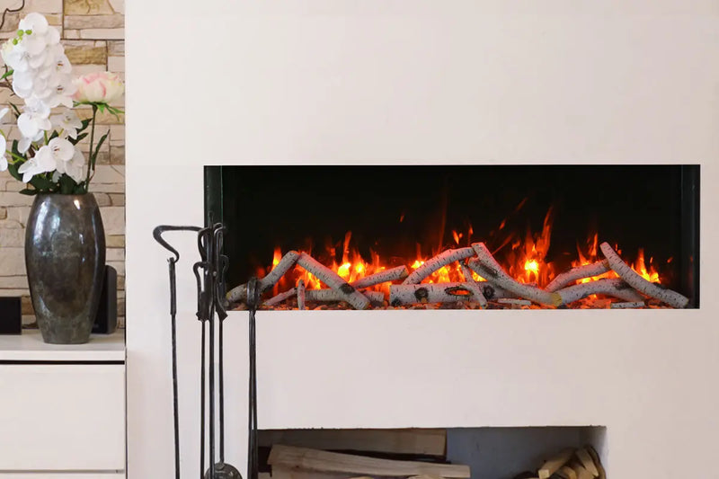 Amantii Panorama Tru View Slim 40-inch 3-Sided Built In Indoor/Outdoor Electric Fireplace Amantii