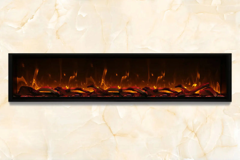 Amantii Symmetry 100'' Extra Tall & Deep Recessed Linear Indoor/Outdoor Electric Fireplace Amantii