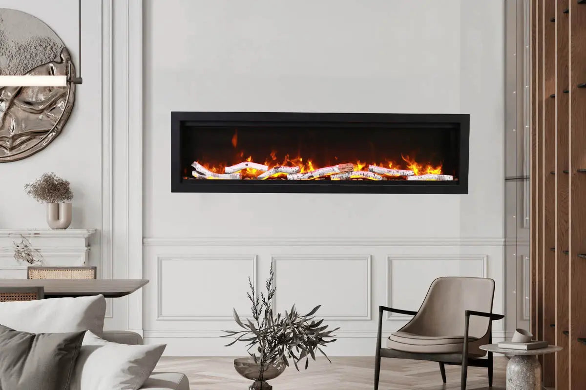 Amantii Symmetry 100'' Recessed Linear Indoor/Outdoor Electric Fireplace Amantii