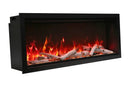 Amantii Symmetry 34'' Extra Tall & Deep Recessed Linear Indoor/Outdoor Electric Fireplace Amantii