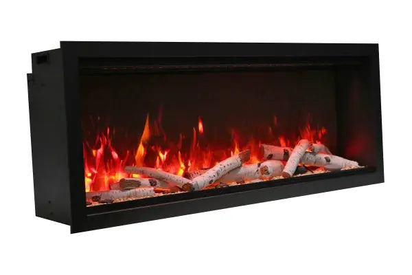 Amantii Symmetry 34'' Extra Tall & Deep Recessed Linear Indoor/Outdoor Electric Fireplace Amantii