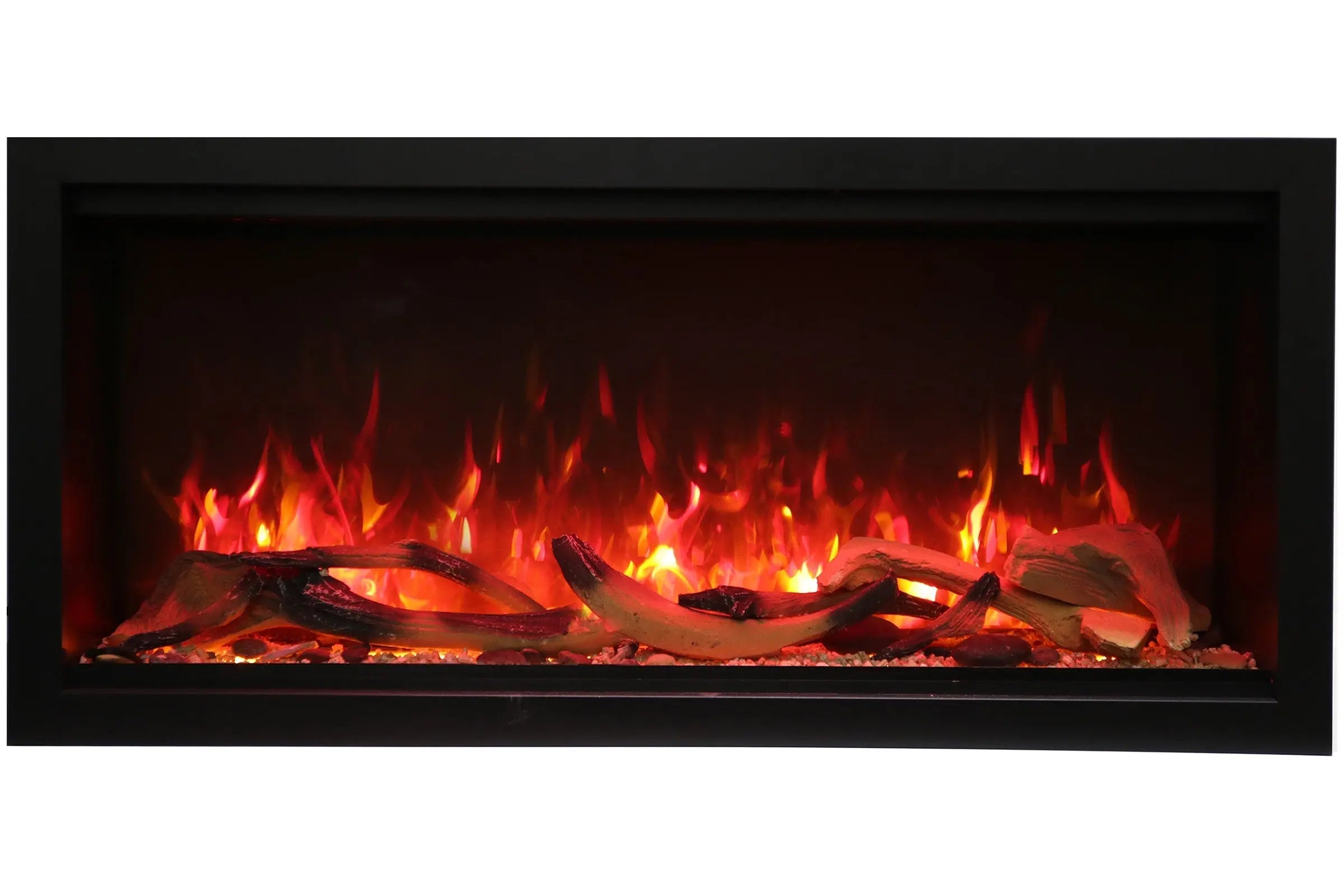 Amantii Symmetry 34'' Extra Tall & Deep Recessed Linear Indoor/Outdoor Electric Fireplace Amantii