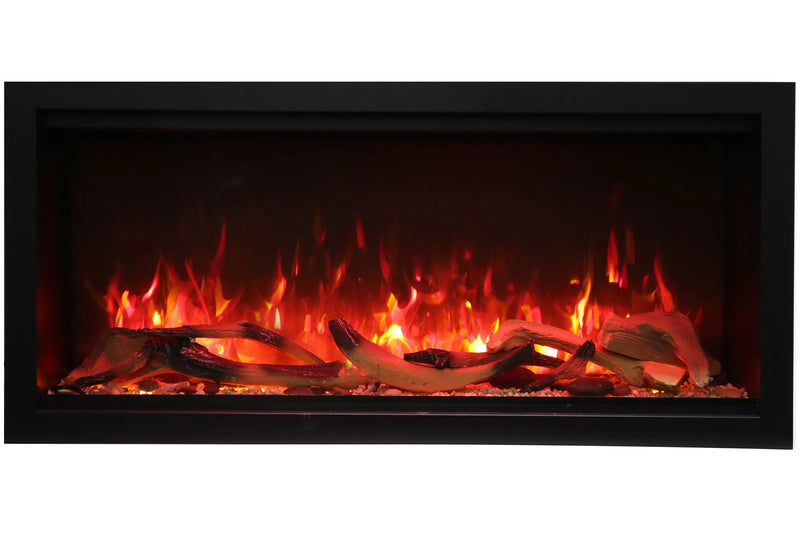 Amantii Symmetry 34'' Extra Tall & Deep Recessed Linear Indoor/Outdoor Electric Fireplace Amantii