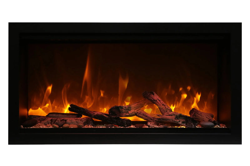 Amantii Symmetry 34'' Extra Tall & Deep Recessed Linear Indoor/Outdoor Electric Fireplace Amantii