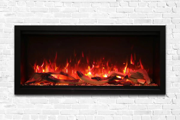 Amantii Symmetry 42'' Extra Tall & Deep Recessed Linear Indoor/Outdoor Electric Fireplace Amantii